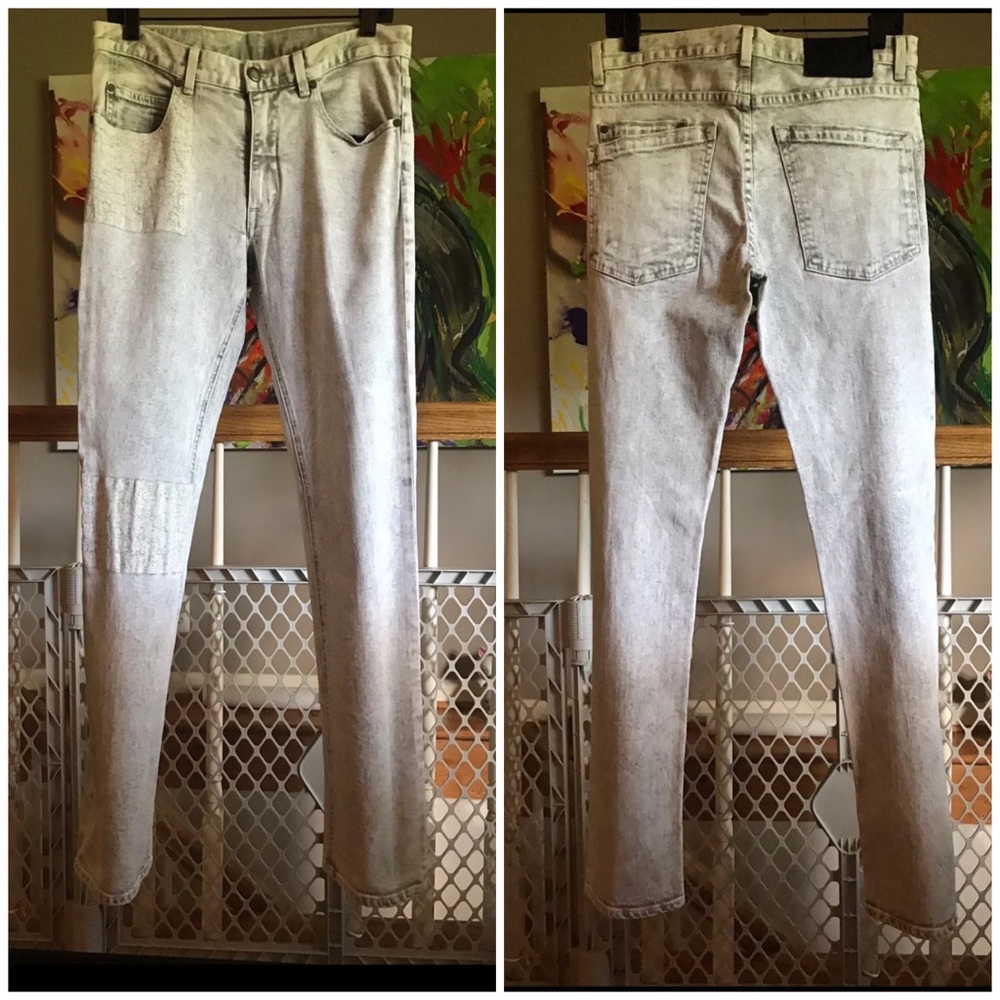 HELMUT LANG acid bleach wash jeans size 31 waist X 32” inseam - Picture 1 of 3